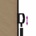 vidaXL Auvent latéral rétractable taupe 100x500 cm