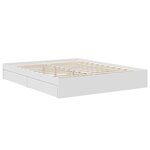 vidaXL Lit de Rangement Blanc 160 x 200 cm Bois d'ingénierie
