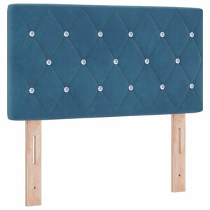 vidaXL Tête de lit LED avec tête de lit Bleu foncé 80 cm Polyester