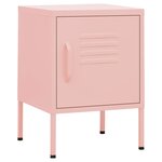 vidaXL Tables de chevet 2 Pièces Rose 35x35x51 cm Acier