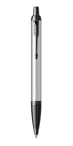 Parker im monochrome stylo bille  gris mat  recharge bleue pointe moyenne  coffret cadeau