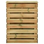 vidaXL Composteur de jardin à lattes 4 Pièces 80x50x100 cm Pin imprégné