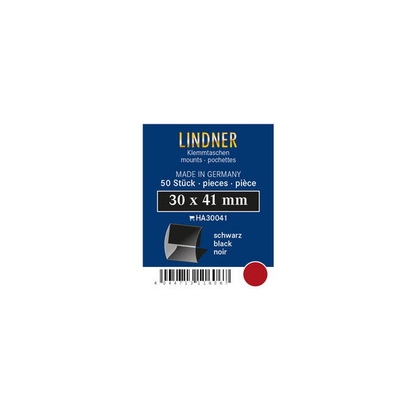 Pochettes noires double soudure 30 x 41 mm pour timbres type Flore et Faune.