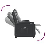 vidaXL Fauteuil Noir Similicuir