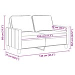 vidaXL Canapé à 2 places Jaune clair 120 cm Tissu