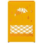 vidaXL Support de parapluie en jaune moutarde  28x12x41 cm en acier