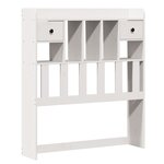 vidaXL Lit bibliothèque sans matelas blanc 90x190cm bois de pin massif