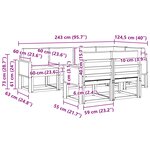 vidaXL Ensemble de canapés d'extérieur 7 pc Naturel et Anthracite