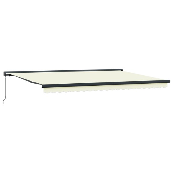 vidaXL Auvent Manuel Rétractable Crème 500x300 cm
