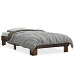 vidaXL Cadre de lit sans matelas chêne fumé 100x200 cm