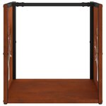 VidaXL Étagère à bois 40x40x40 cm acier résistant aux intempéries