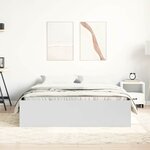 vidaXL Cadre de lit sans matelas blanc 150x200 cm