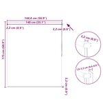 vidaXL Store enrouleur occultant 144 4 x 175 cm  largeur du tissu 140 cm  couleur café