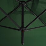 vidaXL Parasol de jardin double avec mât en acier Vert 600x300 cm