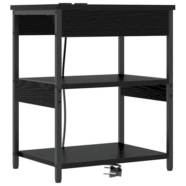 vidaXL Cabinet de chevet Chêne noir Bois d'ingénierie
