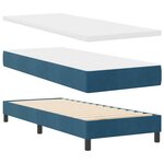 vidaXL Lit à ressorts avec tête de lit Bleu foncé 80 x 200 cm Velours