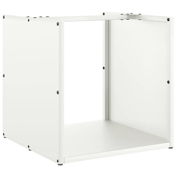 vidaXL Portant de bois chauffage blanc 40x40x40 cm
