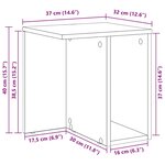 vidaXL Table d'appoint Blanc 37 x 32 x 40 cm Bois d'ingénierie