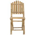 vidaXL Chaise de jardin 4 pc Naturel Bambou