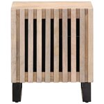 vidaXL Tables de chevet 2 Pièces 40x34x46 cm bois manguier massif blanchi