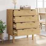 vidaXL Commode OTTA 76 5x39 5x90 cm Bois de pin massif