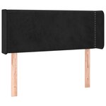 vidaXL Tête de lit à LED Noir 103x16x78/88 cm Velours