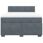 vidaXL Sommier à lattes de lit et matelas Gris foncé 140x190cm Velours