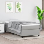 vidaXL Cadre de lit gris clair 100x200 cm tissu