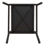 vidaXL Chaises empilables de jardin 4 Pièces Noir  Marron