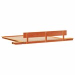 vidaXL Cadre de lit Marron 200 x 200 cm bois