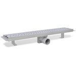 vidaXL Drain de douche linéaire 2 Pièces 630 x 140 mm Acier inoxydable