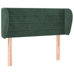 vidaXL Tête de lit avec oreilles Vert foncé 83x23x78/88 cm Velours