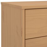 vidaXL Table de chevet OLDEN marron bois de pin solide