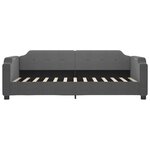 vidaXL Lit de repos sans matelas gris foncé 90x190 cm tissu