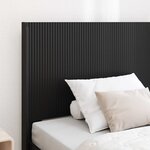 vidaXL Tête de lit Noir Bois d'ingénierie