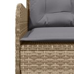 vidaXL Salon de jardin avec coussins 2 Pièces beige résine tressée