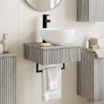 vidaXL Basin de lavage mural Sonoma gris 40 x 41 x 40 5 cm