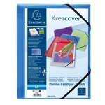 Chemise À Élastiques 3 Rabats Polypropylène Translucide Krea Cover - A4 - Couleurs Assorties - X 25 - Exacompta
