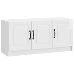 vidaXL Meuble TV Blanc brillant 99 x 34 5 x 47 cm Bois d'ingénierie