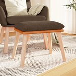 vidaXL Repose-pied Marron 45x29 5x35 cm Tissu et similicuir