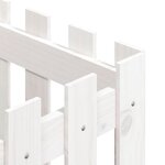 vidaXL Jardinière avec design de clôture blanc 40x40x40 cm pin massif