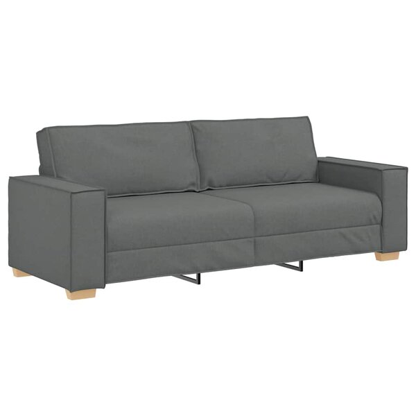 vidaXL Canapé 3 places Gris foncé 180 cm Tissu