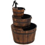 vidaXL Fontaine à eau avec pompe 60x60x94 cm Bois de sapin massif