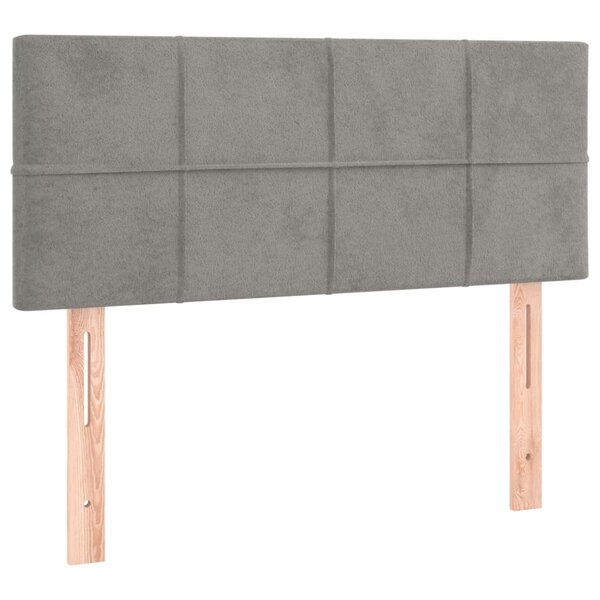 vidaXL Tête de lit Gris clair 90x5x78/88 cm Velours