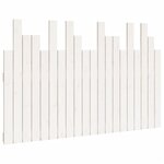 vidaXL Tête de lit murale Blanc 127 5x3x80 cm Bois massif de pin