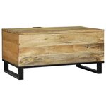 vidaXL Table basse Marron et Noir 80 x 50 x 40 cm