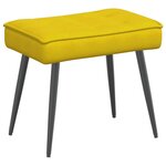 vidaXL Chaise de relaxation avec tabouret jaune velours