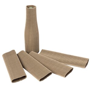 Lot de 5 manchons bouteille en carton bi-ondulé extensible