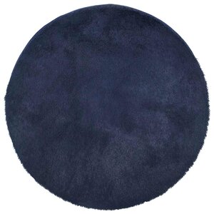 vidaXL Tapis shaggy à poils longs NAVARRA bleu marine 120x120 cm