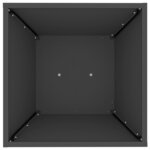 vidaXL Jardinière à pilier Noir 40 x 40 x 100 cm